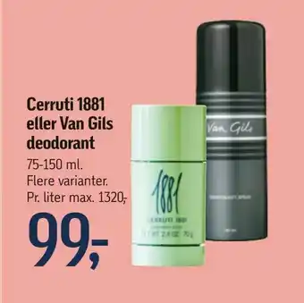 Cerruti 1881 eller Van Gils deodorant