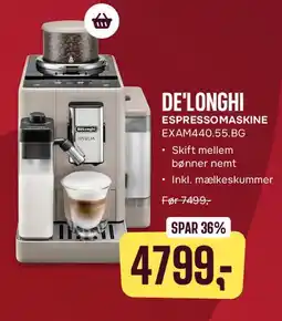 Skousen De'Longhi espressomaskine EXAM440.55.BG tilbud