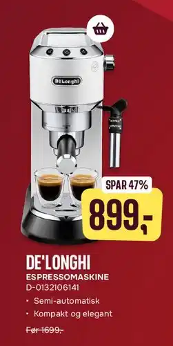 Skousen De'Longhi espressomaskine D-0132016141 tilbud