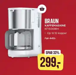 Skousen Braun Kaffemaskine KF1500WH tilbud