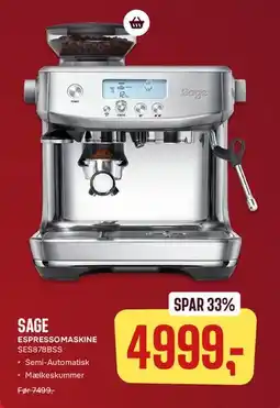 Skousen Sage Espressomaskine SES878BSS tilbud