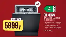 Skousen SIEMENS OPVASKEMASKINE tilbud