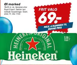 Bilka Heineken 18-pack (18x33 cl) tilbud