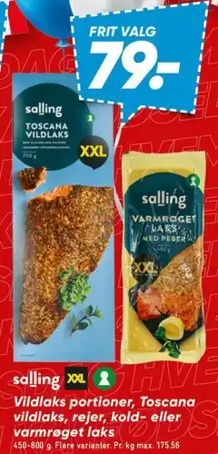 Bilka Vildlaks portioner (Toscana vildlaks) / varmrøget laks tilbud