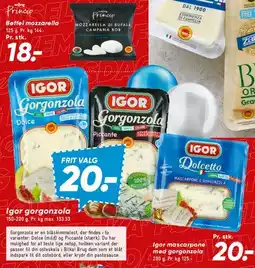 Bilka Igor gorgonzola og relaterede oste (udvalg) tilbud