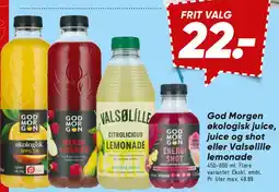 Bilka God Morgen økologisk juice / Valsolille lemonade tilbud