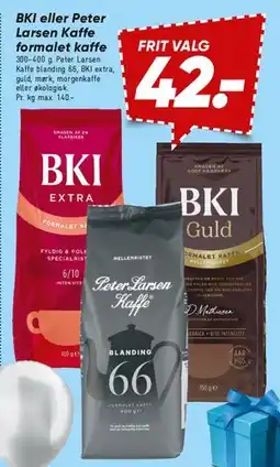 Bilka BKI eller Peter Larsen kaffe tilbud