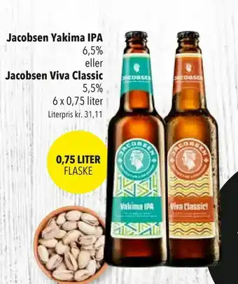 Citti Jacobsen Yakima IPA 6,5% eller. Jacobsen Viva Classic 5,5% tilbud