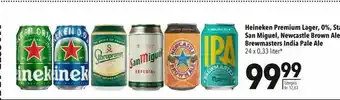 Citti Heineken Premium Lager, 0%, Staropramen Beer, San Miguel, Newcastle Brown Ale eller Brewmasters India Pale Ale tilbud