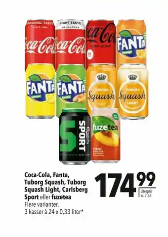 Citti Coca-Cola, Fanta, Tuborg Squash, Tuborg Squash Light, Carlsberg Sport eller fuzetea tilbud