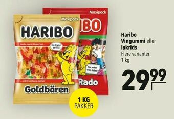 Citti Haribo Vingummi eller lakrids tilbud