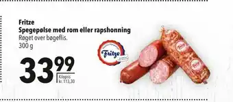 Citti Fritze Spegepølse med rom eller rapshonning tilbud