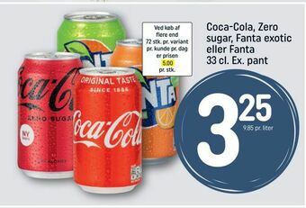 REMA 1000 Coca-Cola, Zero sugar, Fanta exotic eller Fanta tilbud