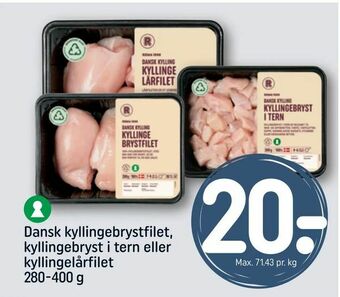 REMA 1000 Dansk kyllingebrystfilet, kyllingebryst i tern eller kyllingelårfilet tilbud