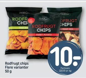 REMA 1000 Rodfrugt chips tilbud