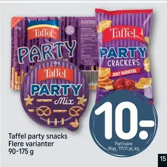 REMA 1000 Taffel party snacks tilbud