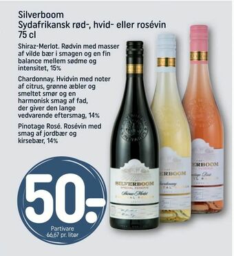 REMA 1000 Silverboom Sydafrikansk rød-, hvid- eller rosévin tilbud