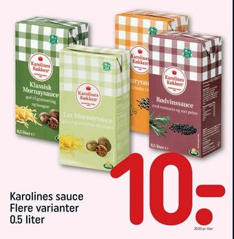 REMA 1000 Karolines sauce tilbud