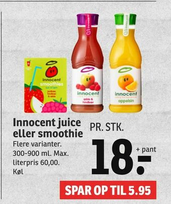 SPAR Innocent juice eller smoothie tilbud