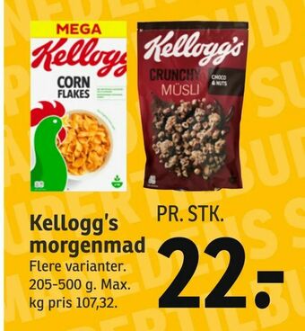 SPAR Kellogg's morgenmad tilbud