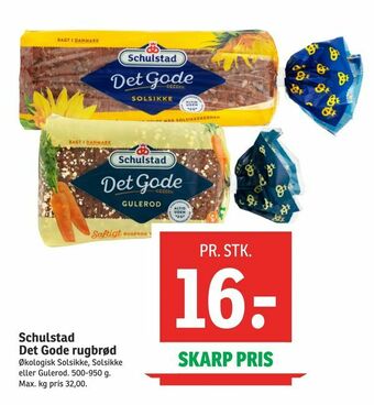 SPAR Schulstad Det Gode rugbrød tilbud