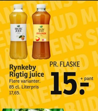 SPAR Rynkeby Rigtig juice tilbud