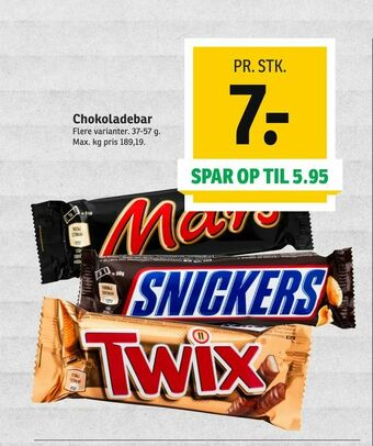 SPAR Chokoladebar tilbud