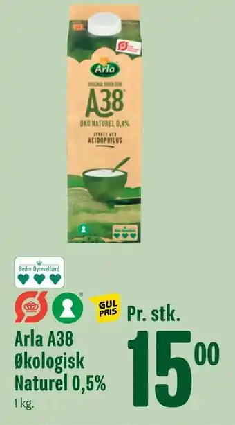 Min Købmand Arla A38 Økologisk Naturel 0,5% tilbud