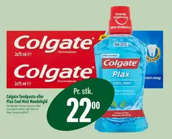 Min Købmand Colgate Tandpasta eller Plax Cool Mint Mundskyld tilbud