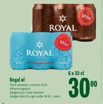 Min Købmand Royal øl tilbud