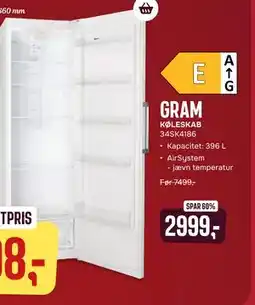 Skousen GRAM KØLESKAB 34SK4186 tilbud