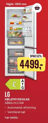 Skousen LG KØLEFRYSESKAB GBBSJ1CCSW tilbud