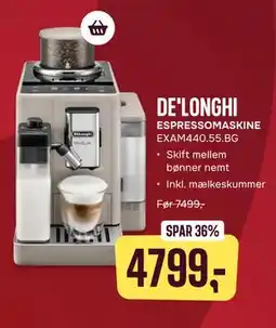 Skousen DE'LONGHI ESPRESSOMASKINE EXAM440.55.BG tilbud