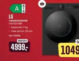 Skousen LG VASKEMASKINE F4X7011TBB tilbud