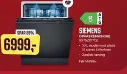Skousen SIEMENS OPVASKEMASKINE SX75ZX17CE tilbud