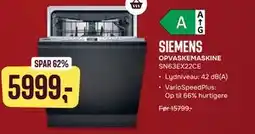 Skousen SIEMENS OPVASKEMASKINE SN63EX22CE tilbud