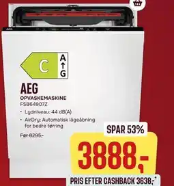 Skousen AEG OPVASKEMASKINE FSB64907Z tilbud