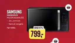 Skousen SAMSUNG MIKROOVN MS23K3523AK/EE tilbud