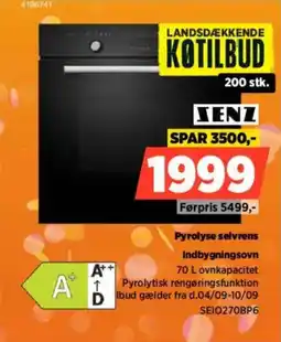 Power Tenz pyrolyse selvrens indbygningsovn tilbud