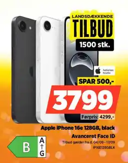 Power Apple iPhone 16e 128GB, black tilbud