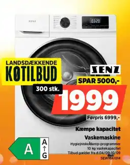 Power Senz Vaskemaskine tilbud