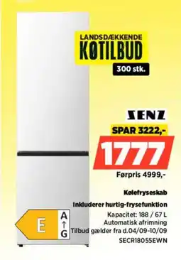 Power Senz kølefryseskab tilbud
