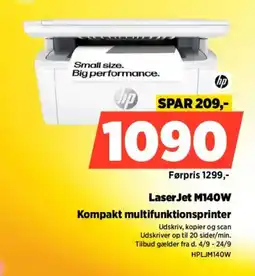 Power hp LaserJet M140W tilbud