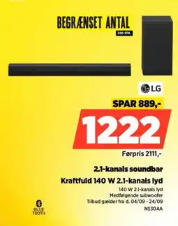 Power LG 2.1-kanals soundbar tilbud
