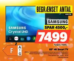 Power Samsung Crystal UHD 85" 4K Smart TV tilbud