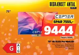 Power Cepter 75" 4K QLED Pro MiniLED tilbud