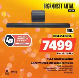 Power Jbl 11.1.4-kanal soundbar tilbud