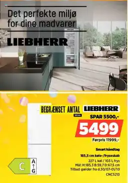 Power Liebherr 185,5 cm køle-/fryseskab tilbud