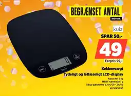 Power kulz køkkenvægt tilbud
