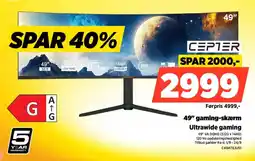 Power Cepter 49" gaming-skærm tilbud
